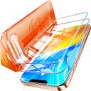 DiamondClear Glass for iPhone 13 Screen Protector [Top10H+ Military Shockproof] [10s Easy No Bubbles Install] Full Protection Tempered Glass Film for 13 6.1''-2 Pack