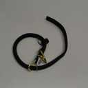 BronzeDog Rolled Leather Dog Collar with QR ID Tag, Adjustable Soft Round Collars for Small Medium Large Dogs Puppy (16" - 19" Neck Size, Black Night)