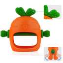 2 x Chuya Silicone Baby Teething Toys Teether for Babies 0-24 Months Carrot Hand Teethers Teething Relief Sore Gums Baby Toys for Infants