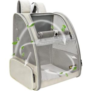 Texsens Pet Backpack Carrier for Small Cats Dogs | Ventilated Design, Safety Straps, Buckle Support, Collapsible | Designed for Travel, Hiking & Outdoor Use (Creamy White)