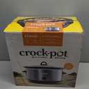 Crock-Pot 7-Quart Manual Slow Cooker, Family Size Serves 8+ People & Fits 6-lb Roast, Removable Stoneware with Warming Setting, Dishwasher Safe for Easy Cleanup, Charcoal