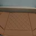 Auto Car Seat Covers Full Set Leather Cushion Protector Breathable Waterproof Seat Cover for Cars Universal Fit (Brown, Full Set Without Headrest)