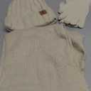 Winter Beanie Hat Scarf Gloves, Warm Fleece Knit Hat Long Scarf Neck Warmer Touch Screen Winter Gloves Set Gifts for Women (Oatmeal)