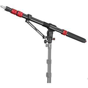 FreeSea Tripod Extension Arm & Boom Arm: 27.6-80.7" Aluminum Alloy Heavy Duty w/ 4.4lbs Load, 90° Tilt & Extendable Tail for C Stand Photography​
