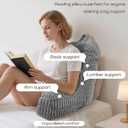 Reading Pillows for Sitting in Bed Adult, Back Rest Pillow for Sitting Up in Bed and Couch, Back Support Chair Pillow Support for Adult Backrest Pillows for Reading (Dark Grey 21 Inch)