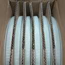 famiware Star Salad Plates for 6, 8 inches Plate Set, Stoneware Dinnerware, Small Dinner Plates for Dessert, Salad, Appetizer,Matte Green