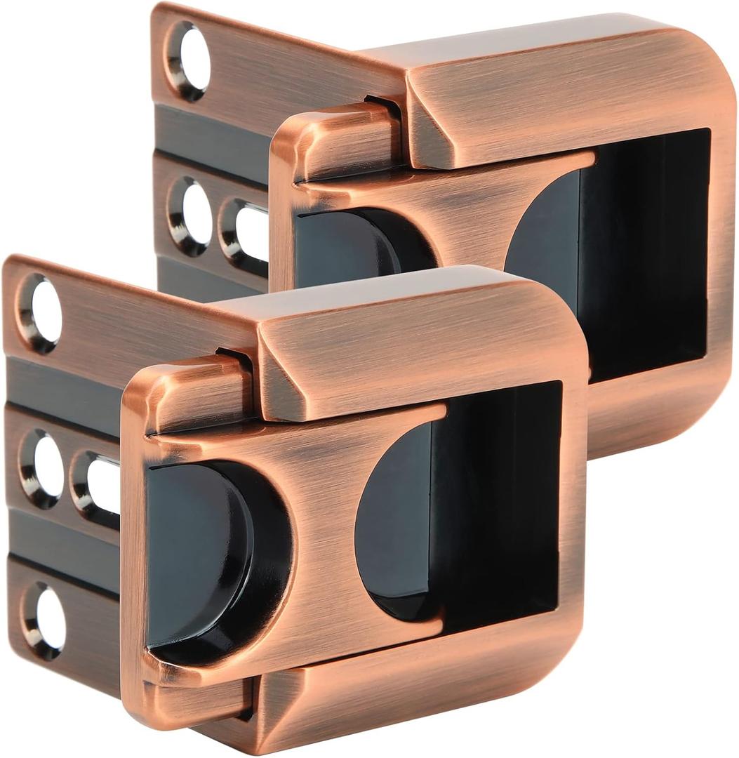 CZU Home Door Lock Security, Upgraded Safety Childproof Door Reinforcement Lock Latch (2-Pack), Extra Defend Door Lock for Inward Swinging Door (Bronze)