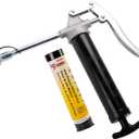 LUMAX LX-1172 Black Mini-Pistol Grip Grease Gun with 3 oz. Cartridge, Compact and Lightweight Makes it Easy for One-Hand Operation