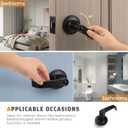 KNOBWELL 10 Pack Matte Black Interior Door Handles Black Bedroom Door Handle with Lock Privacy Commercial Door Handle Sets for Bathroom Bedroom