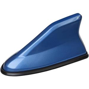 Car Shark Fin Antenna Cover, Roof Aerial Base AM/FM Radio Signal for Car SUV Truck, Vehicle Shark Fin Shape Cover with Adhesive Tape, Car Accessories Antenna Replacement Fits Most Cars (Blue)