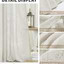 Natural Linen Curtains 108 Inches Long for Living Room 2 Panel Set Back Tab Pocket Light Filtering Privacy Semi Sheer Flax Linen Curtains Cream Boho Drapes Floor to Ceiling Length 9 FT