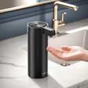 Touchless Automatic Soap Dispenser – Clog-Free Pump, 0.2s Fast Sensor, USB-C Rechargeable, Smudge-Resistant Stainless Steel, for Kitchen & Bathroom Soap Dispenser, Black