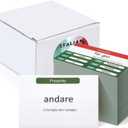 200 Pcs Italian Flashcards Italian Verb Conjugation Present Tense Flash Cards English for Adults Study