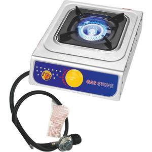 Vivicreate Propane Gas Stove 10000 BTU Single Burner Stainless Steel Cooktop Portable Outdoor Cooking with Regulator for Camping BBQ Patio Picnic