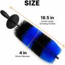 Wheel Rim & Tire Brush, 18 Soft Bristle Long Handle Wheel Cleaning Brush, Scratch-Free Car Detailing Brush for Rims, Wheels, Tires, Engine Bay, Exhaust Tips, Cars, Trucks, SUVs