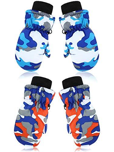 SATINIOR 2/6 Pairs Winter Snow Mittens Kids Toddlers Waterproof Warm Ski Gloves for Boys Girls Children Toddlers Baby