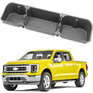 KINGGERI Under Seat Storage Boxes Compatible with 2015-2026 Ford F-150 F150 SuperCrew Cab, 2017-2026 Ford F-250 F-350 F-450 F-550 Super Duty, Upgraded Rear Under Back Seat Cargo Tool Box Organizer