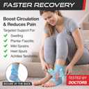 Sleeve Stars Ankle Brace for Women & Men, Ankle Wrap for Sprain, Compression Sleeve for Plantar Fasciitis Relief, Easy Customizable Support: w/ Removable Strap (Single/M:10"-12"/Light Blue)