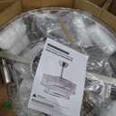Silver Fandelier Ceiling Fans with Lights, 20" Silver Crystal Chandelier Ceiling Fan with Light Remote Control, Caged Mid Century with 6 Speeds for Bedroom, Living Room, Nursery