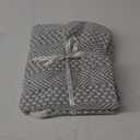 RAJRANG Grey Woven Country Rustic Throw Blanket 100% Cotton Luxury Quality Sofa Couch Bed Throws Perfect for Indoor Outdoor 50x60 Inches Wild Dove