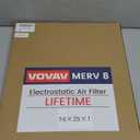 16x25x1 Air Filter-MERV 8, Washable & Reusable Electrostatic Filter, AC/HVAC Furnace Filters, Lasts a Lifetime, Permanent Air Filter, Breathe Fresher,Home And Office Actual Size:15.5x24.65x0.82 Inch (25X16X1)