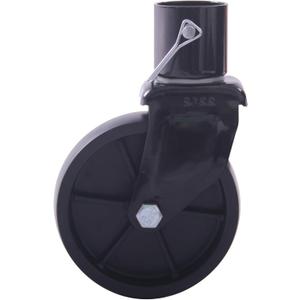 Trailer Jack Single Wheel, Black