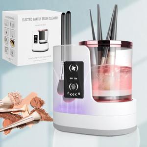 Electric Makeup Brush Cleaner-3 IN 1 Automatic Makeup Brush Cleaner with Makeup Brush Dryer, Multi-Functional Portable USB Deep Cleaning for All Types of Makeup Brushes