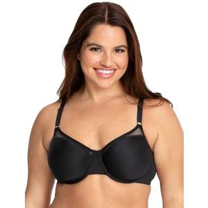 Fruit of the Loom Women's Smooth Spacer T-Shirt Bra -Breathable, Ultra-Soft, Flexible, and Invisible Under Tees, 34DD