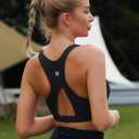 RUNNING GIRL High Impact Sports Bras for Women,Racerback Running Bra Workout Crop Tank Tops Longline Sports Bra Push up (M)