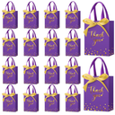 Kolldenn 36 Pack Small Thank You Gift Bags with Handles 5.9 x 4.3 x 2.4 Inches Wedding Favor Bags with Bow Ribbon Graduation Candy Goodie Gift Bag Bulk for Wedding Birthday Bridal Shower(Royal Blue)
