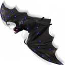 Halloween Animatronics Flying Bat, 40" Scary Hanging Animated Animal Prop with Sound & Touch Activated, Light Up Eyes, Creepy Voice, Spooky Move, Haunted Horror Decorations for Indoor, Outdoor, Yard
