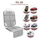 Meolsaek Car Seat Protector for Child Car Seat, Durable 600D Fabric Waterproof Car Seat Cover with Thick Pad Non-Slip BackingNo Imprints (Silver Gray-2pcs)