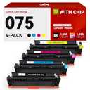 075 Toner Cartridges Set Compatible Replacement for Canon 075 075H Cartridge Works with Canon Color imageCLASS MF660 MF660C MF662Cdw MF663Cdw MF665Cdw LBP640 LBP640C LBP646Cdw LBP647Cdw Printer 4-Pack