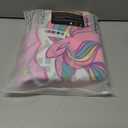 Rainbow Colorful Unicorn Curtains for Kid Living Room, Cream Bat Rose Solid Thermal Insulated Grommet Drapes, Room Darkening Window Curtain Panels(Set of 2, 52x96 Inch), XX240112005-DCL2-5296