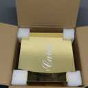 Large Gold Mirror Acrylic Wedding Card Box with Slot and Pen, 10x10x5 inch Wedding Receptions Wishing Well Money Box, DIY Card Box for Wedding, Party, Graduation, Bridal Shower, Birthday (Gold Mirror)