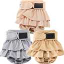 Reusable Dog Diapers Female Washable, Premium Doggie Diaper for Dogs, Pack of 3, Highly Absorbent Extra Large Dog Diaper for Heat, Incontinence and Puppy Training(XL)