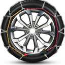 Auto-Trac Snow Chains for Car Tires Passenger Emergency Tire Chains for SUV and Car, Set of 2