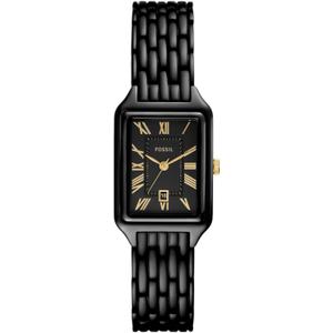 Fossil Women's Raquel Quartz Stainless Steel Three-Hand Watch (23MM, Black Bracelet)