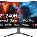 32 Inch 240Hz Curved Gaming Monitor, 2K 1440P Computer PC Monitor with 1000R 1ms Frameless, Adaptive Sync,122% sRGB, HDMI, DisplayPort, Tilt Adjustable, H32S25E (Black)