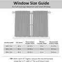 Home Queen Grey Waffle Bathroom Window Curtains, Short Water Repellent Rod Pocket for Small Kitchen Window, 30 W X 24 L Inch Each