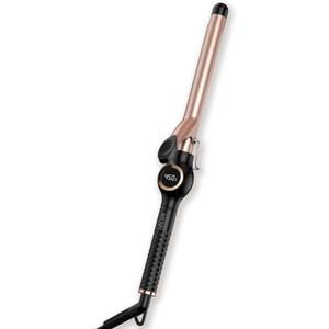 Curling Iron 3/4 Inch, Long Barrel Curling Wand for Long Hair, Ceramic Tourmaline Hair Curling Iron for Small Curls, Double Voltage(100-240V) (Black)