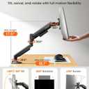 ErGear Single Monitor Arm, Fully Adjustable Monitor Mount for 1334 Inch Screens, Fast Install Computer Monitor Stand with Tool-Free VESA Mount, Cable Management, Holds 19.8 lbs, Max VESA 100x100mm