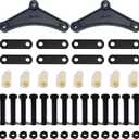 iBroPrat Trailer Shackle Kit,Single Trailer Axle Shackle Kit for Double Eye Spring 3,500 lbs-5,200 lbs 2 Packs (2Pcs EQ-E1 Equalizer,14Pcs Nuts and Bolts)