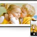 Digital Picture Frame 32G WiFi - 15.6 inch Digital Photo Frame with 1920 * 1080 IPS FHD Touch Screen. Auto Rotate Electronic Picture Frame Share Photos and Videos from Free APP by FLYAMAPIRIT
