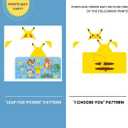 Pokemon Pikachu Bath and Beach Soft Cotton Terry Hooded Towel Wrap, 24" x 50" Franco Kids