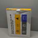 Foldable Cat Litter Box, Fully Enclosed Litter Box with Lid, Covered Kitty Kitten Litter Boxes Enclosure with Scoop, Odor Control, Easy to Clean, 3 Modes for Cat up to 12 lbs(White&Grey)