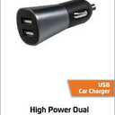 ZGear High Power Dual Port USB Car Charger - Black, 2 ct