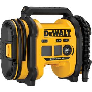 DEWALT Tire Inflator Portable Air Compressor 20V MAX, Air Pump with Automatic Shut Off, LED Light, Tool Only (DCC020IB)