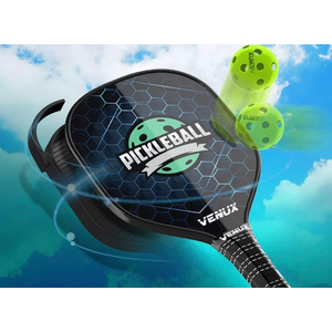 VENUX Pickleball Paddle Increased Spin Control,USAPA Approved Pickle Ball Paddle,Durable Lightweight Racket for Beginners Pros Adults 15mm Black