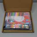 Tenceur 58 Pcs Kids' Sand Art Kits Color Sand Art Pictures Peel and Stick 12 Color Kit Painting Board Painting Tray Brush Bottles (Universe Starry Sky and Underwater World)